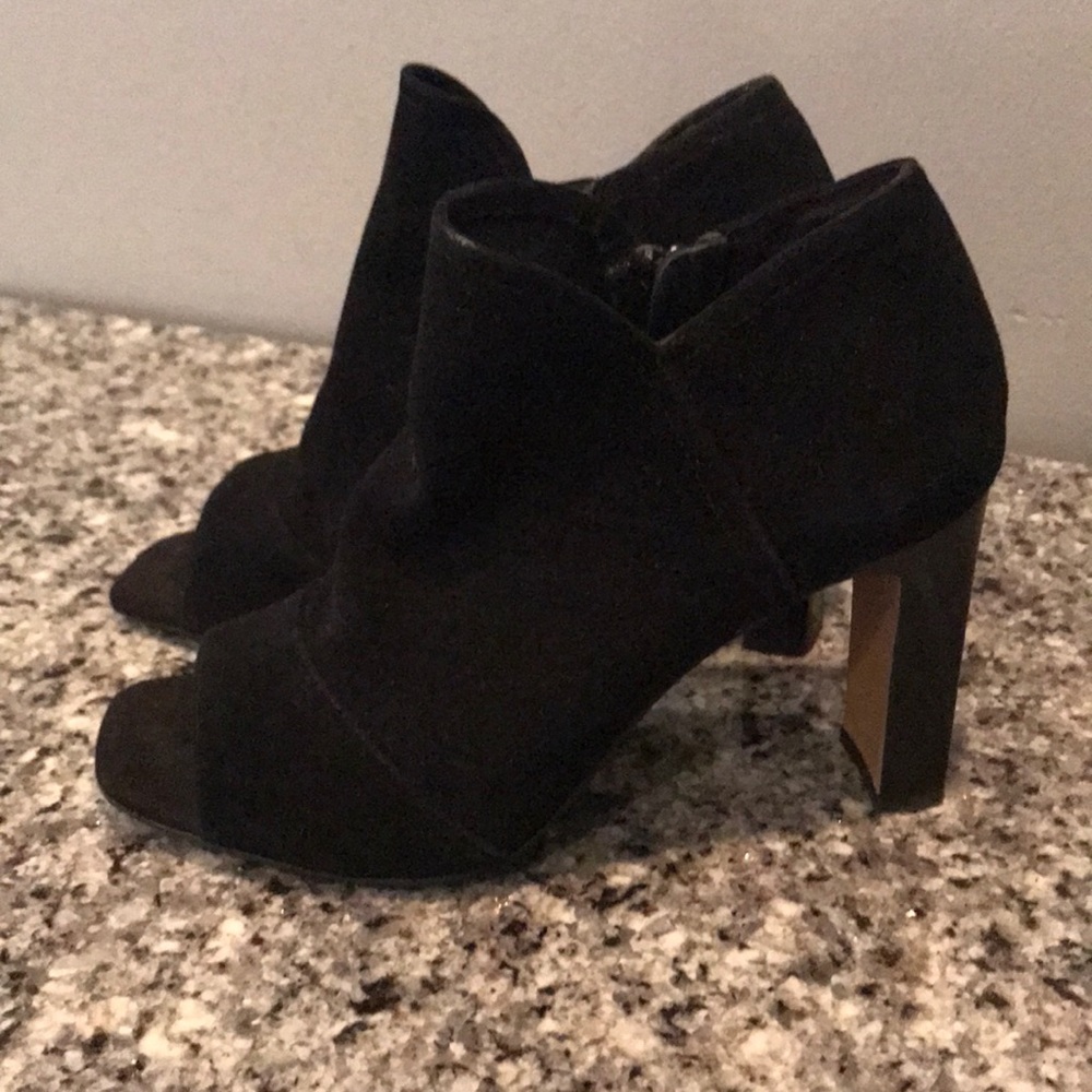 Steven peep toe heeled black bootie size 6.5